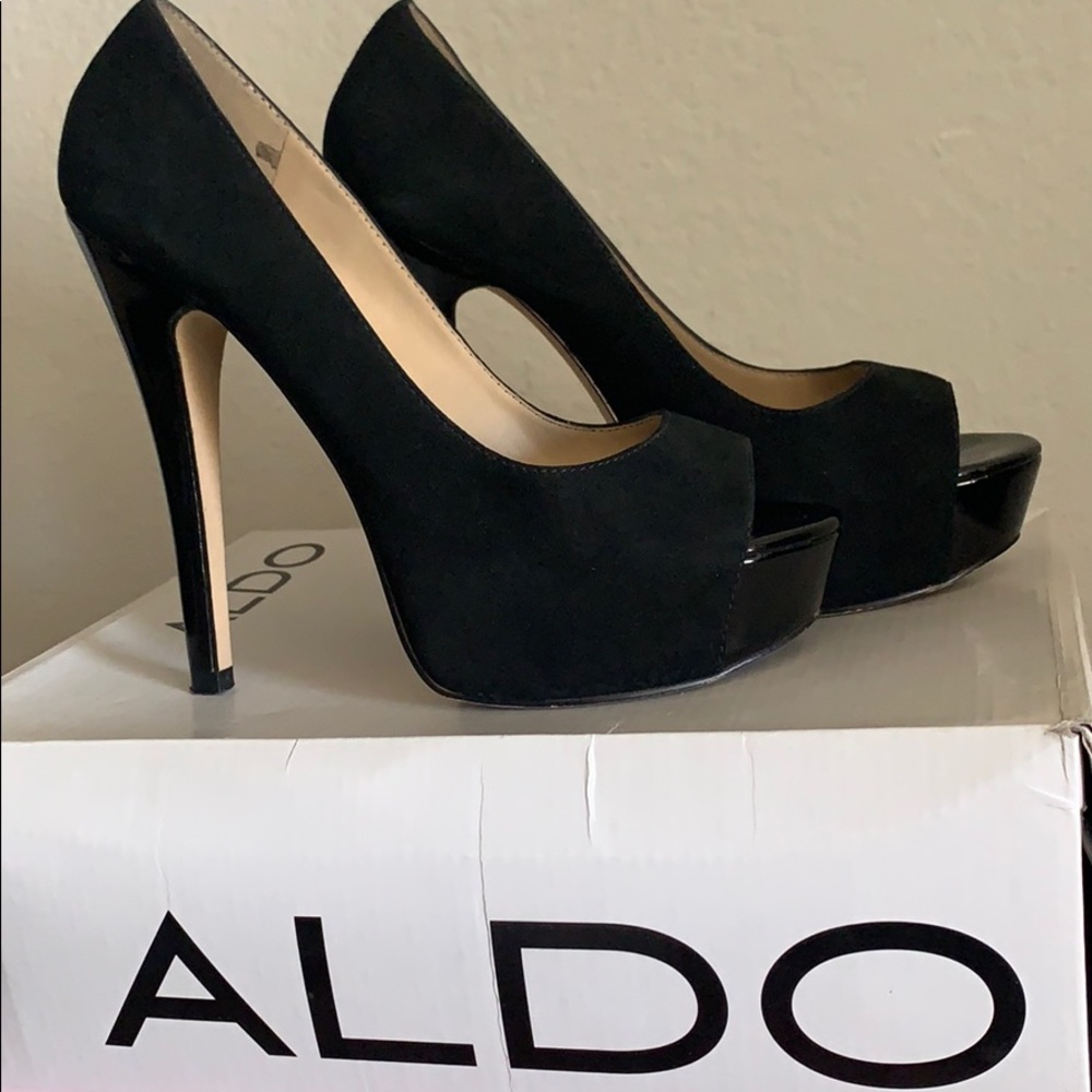 ALDO Black Suede Heels